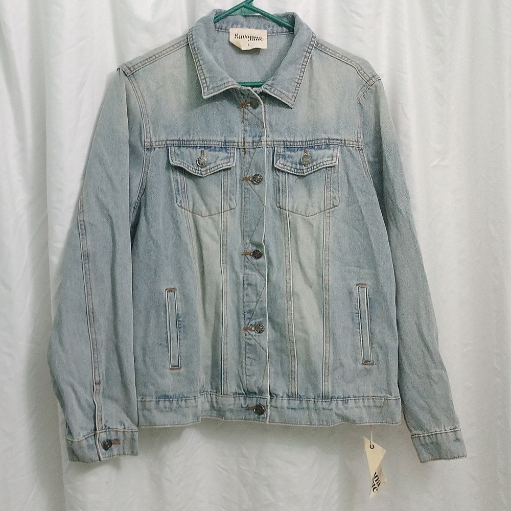 NWT Savannah Jane Embroidered Denim Jacket - Picture 5 of 8